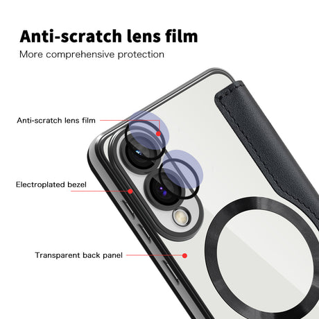 Husa de protectie Techsuit SmartMag Book compatibil cu Samsung Galaxy S25 Edge, Negru