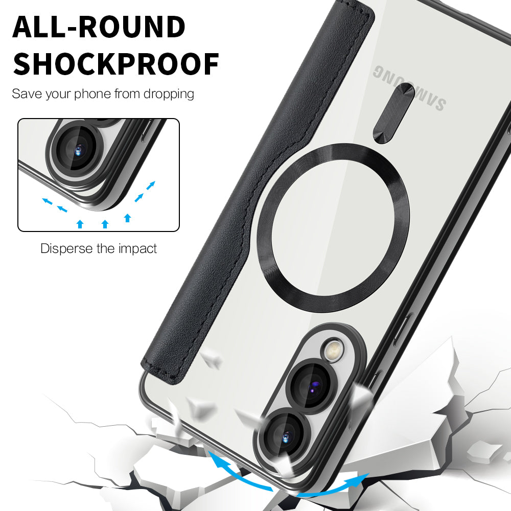Husa de protectie Techsuit SmartMag Book compatibil cu Samsung Galaxy S25 Edge, Negru