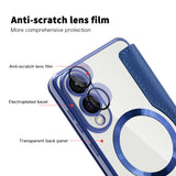 Husa de protectie Techsuit SmartMag Book compatibil cu Samsung Galaxy S25 Edge, Albastru
