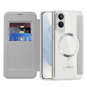 Husa de protectie Techsuit SmartMag Book compatibil cu Samsung Galaxy S25 Edge, Gri