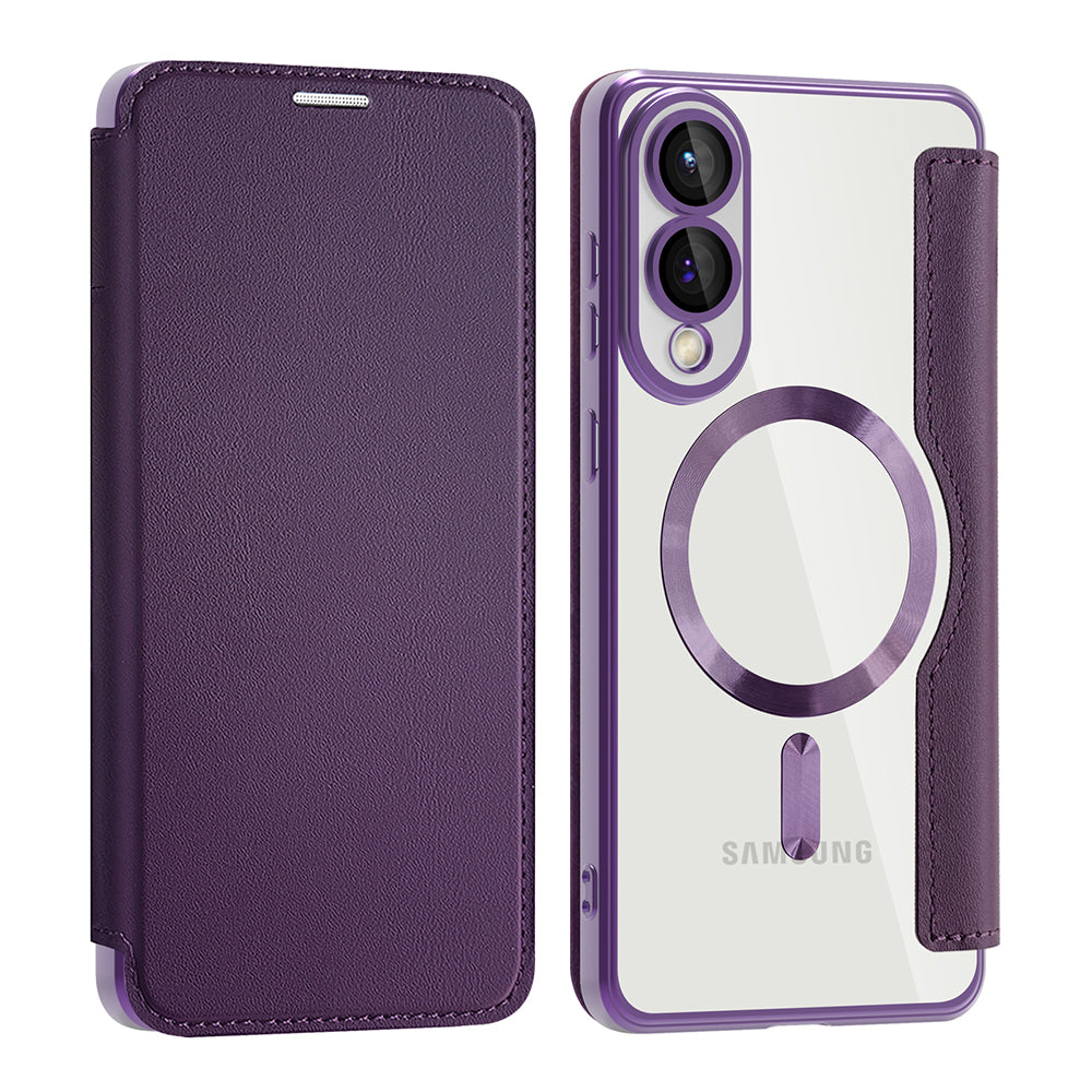 Husa de protectie Techsuit SmartMag Book compatibil cu Samsung Galaxy S25 Edge, Mov