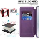 Husa de protectie Techsuit SmartMag Book compatibil cu Samsung Galaxy S25 Edge, Mov
