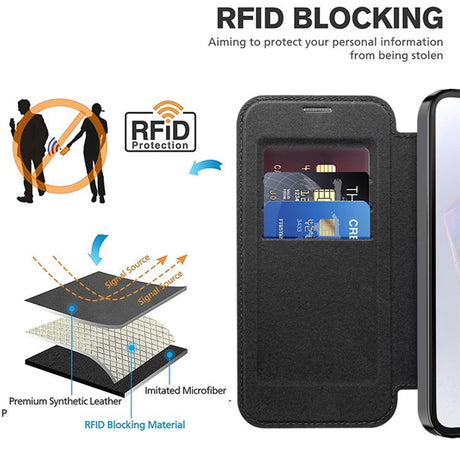 Husa de protectie Techsuit SmartMag Book compatibil cu Samsung Galaxy A35 5G, Negru