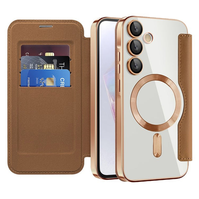 Husa de protectie Techsuit SmartMag Book compatibil cu Samsung Galaxy A35 5G, Maro