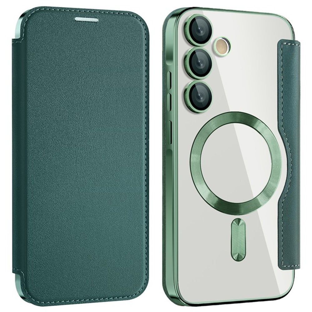 Husa de protectie Techsuit SmartMag Book compatibil cu Samsung Galaxy A35 5G, Verde