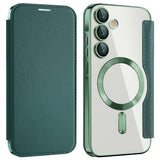 Husa de protectie Techsuit SmartMag Book compatibil cu Samsung Galaxy A35 5G, Verde