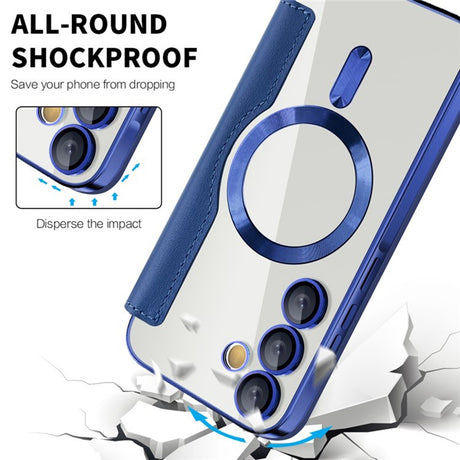 Husa de protectie Techsuit SmartMag Book compatibil cu Samsung Galaxy A35 5G, Albastru