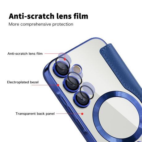 Husa de protectie Techsuit SmartMag Book compatibil cu Samsung Galaxy A35 5G, Albastru