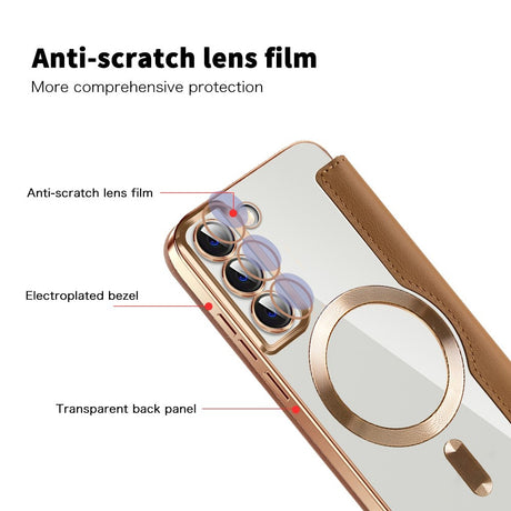 Husa de protectie Techsuit SmartMag Book compatibil cu Samsung Galaxy S22 5G, Maro