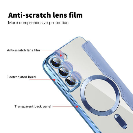 Husa de protectie Techsuit SmartMag Book compatibil cu Samsung Galaxy S22 5G, Albastru Deschis