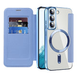 Husa de protectie Techsuit SmartMag Book compatibil cu Samsung Galaxy S22 5G, Albastru Deschis