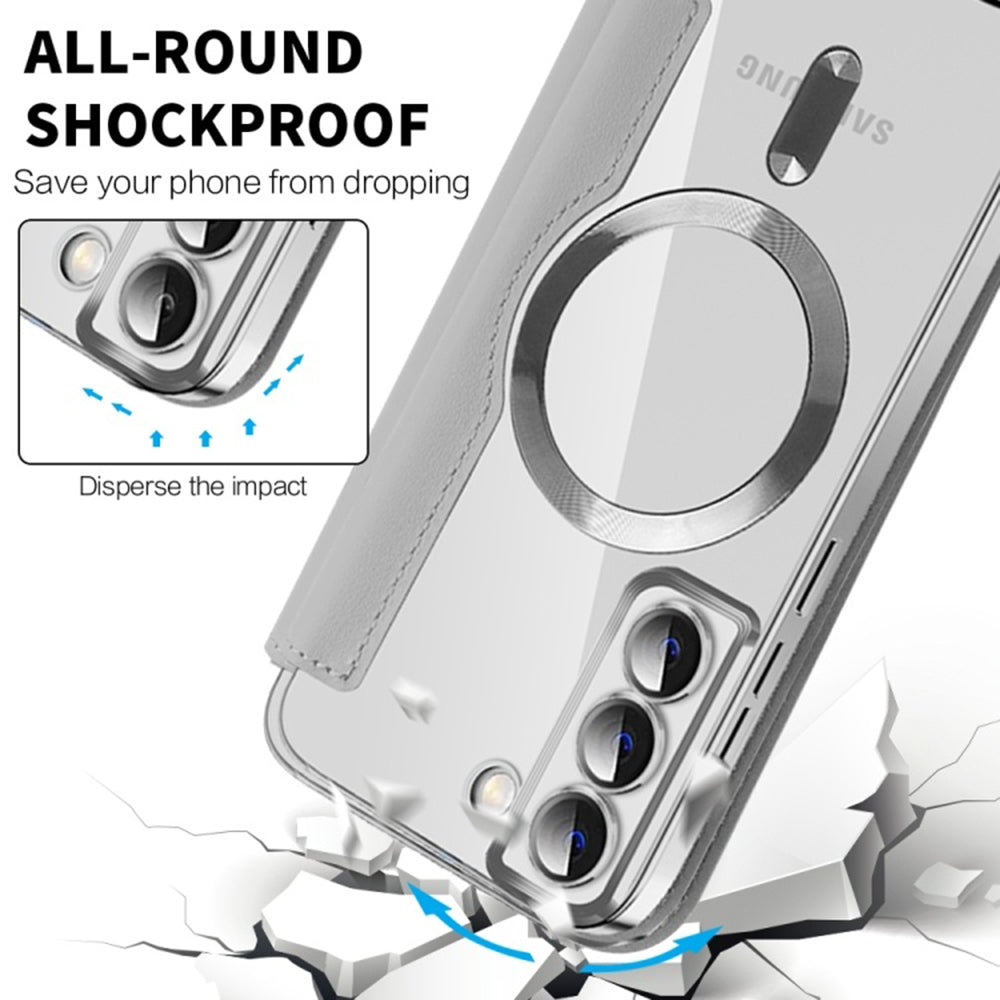Husa de protectie Techsuit SmartMag Book compatibil cu Samsung Galaxy S22 5G, Gri