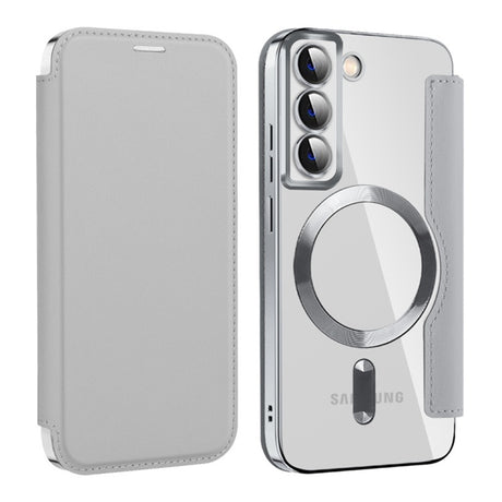 Husa de protectie Techsuit SmartMag Book compatibil cu Samsung Galaxy S22 5G, Gri