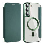 Husa de protectie Techsuit SmartMag Book compatibil cu Samsung Galaxy S22 Plus 5G, Verde