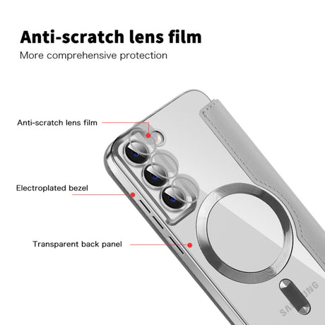 Husa de protectie Techsuit SmartMag Book compatibil cu Samsung Galaxy S22 Plus 5G, Gri