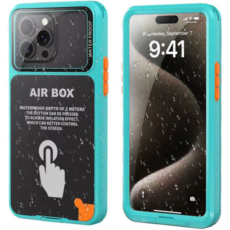 ShellBox AirBox Waterproof IP68 (6.7 inch), iPhone 12 Pro Max/13 Pro Max/14 Pro Max/ 15 Pro Max/16 Pro Max/15+/16+, Albastru