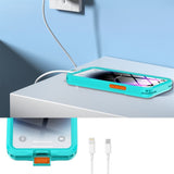 ShellBox AirBox Waterproof IP68 Case (6.1 inch), iPhone 12/12 Pro/13/13 Pro/14/14 pro/15/15 Pro/16, Albastru