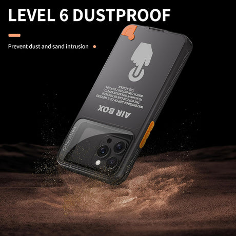 ShellBox AirBox Waterproof IP68 Case (6.1 inch), iPhone 12/12 Pro/13/13 Pro/14/14 pro/15/15 Pro/16, Negru