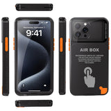 ShellBox AirBox Waterproof IP68 Case (6.1 inch), iPhone 12/12 Pro/13/13 Pro/14/14 pro/15/15 Pro/16, Negru