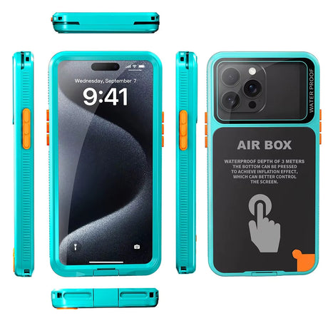 ShellBox AirBox Waterproof IP68 (6.7 inch), iPhone 12 Pro Max/13 Pro Max/14 Pro Max/ 15 Pro Max/16 Pro Max/15+/16+, Albastru
