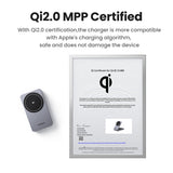 Incarcator Ugreen Wireless W706 (45057), MagSafe, 2in1, for iPhone, AirPods, USB-C Cable, 20W, 3A, Qi2, MPP, 1m, Alb