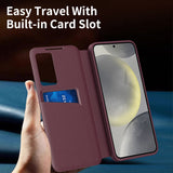Husa de protectie Techsuit SmartView Series compatibil cu Samsung Galaxy S22 Plus 5G, Roșu