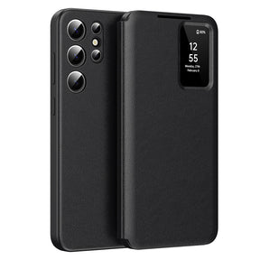 Husa de protectie Techsuit SmartView Series compatibil cu Samsung Galaxy S22 Ultra 5G, Negru