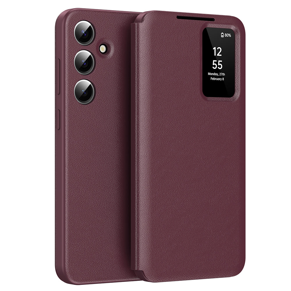 Husa de protectie Techsuit SmartView Series compatibil cu Samsung Galaxy A56 5G, Rosu