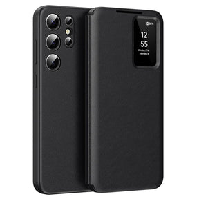 Husa de protectie Techsuit SmartView Series compatibil cu Samsung Galaxy S25 Ultra, Negru