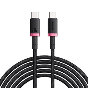 Cablu Baseus Dura Series (P10377803U03-01), for MacBook, Fast Charging, Type-C, PD 240W, 480Mbps, 1m, Rosu / Black