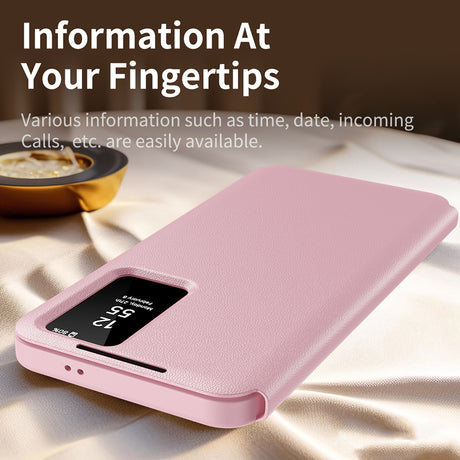 Husa de protectie Techsuit SmartView Series compatibil cu Samsung Galaxy S24 FE, Roz
