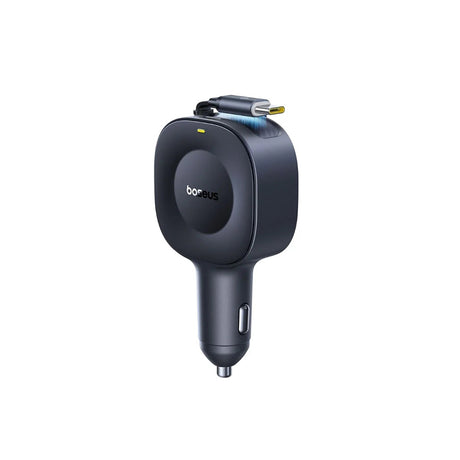Incarcator Baseus Car PrimeTrip VR2 (C0206400), Type-C, with Retractable Type-C Cable, 30W, 80cm, Negru