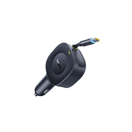Incarcator Baseus Car PrimeTrip VR2 (C0206400), Type-C, with Retractable Type-C Cable, 30W, 80cm, Negru