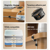 Cablu Baseus Organizer Lite Series Magnetic (B01331106211-00), 3 Pack Pieces, 3M Adhesive, Alb