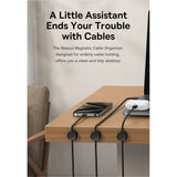 Cablu Baseus Organizer Lite Series Magnetic (B01331106111-00), 3 Pack Pieces, 3M Adhesive, Negru