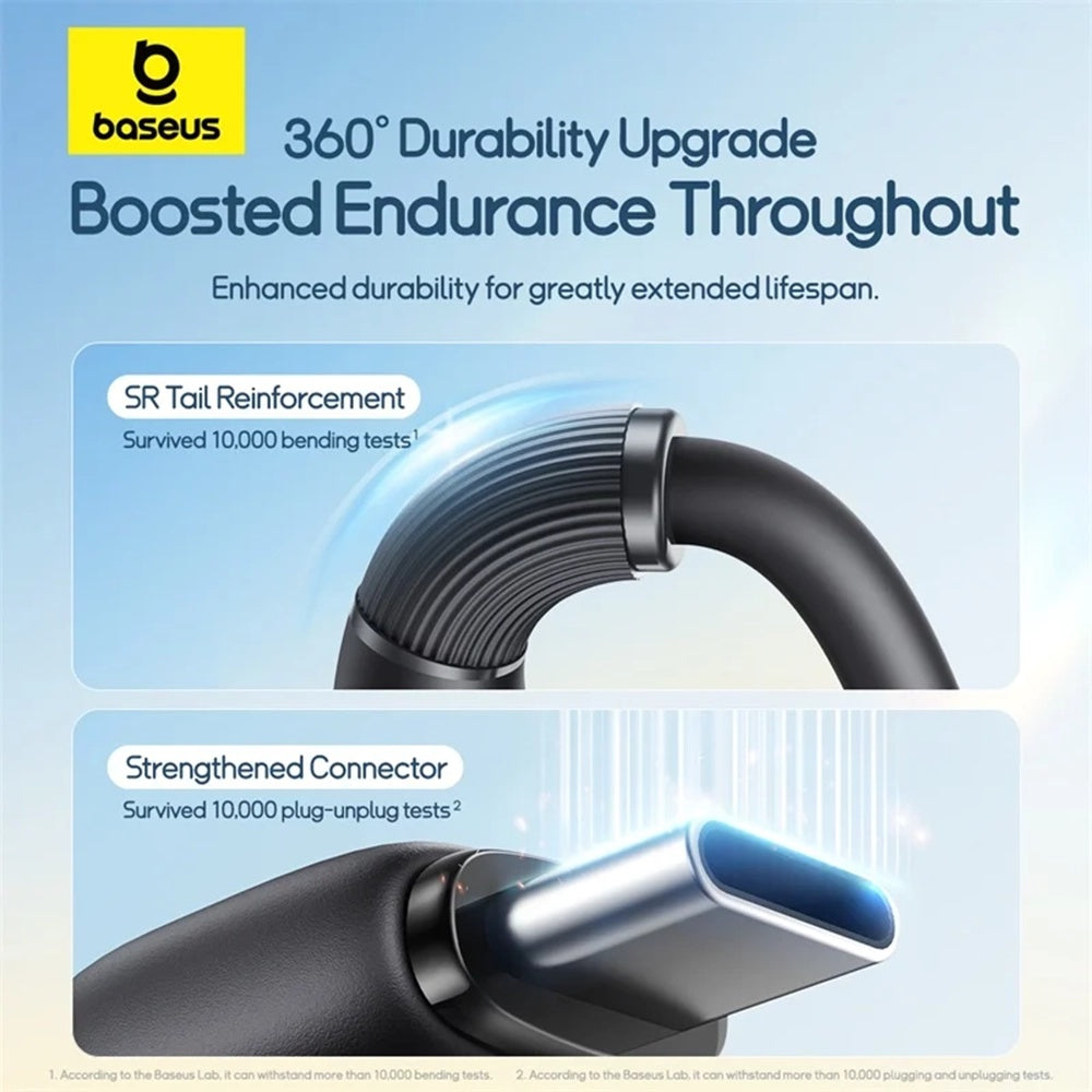 Cablu Baseus Ultra-Fast (P10376303121-00), Fast Charging, USB to Micro-USB, Lightning, USB-C, 3.5A, 1.3m, Negru