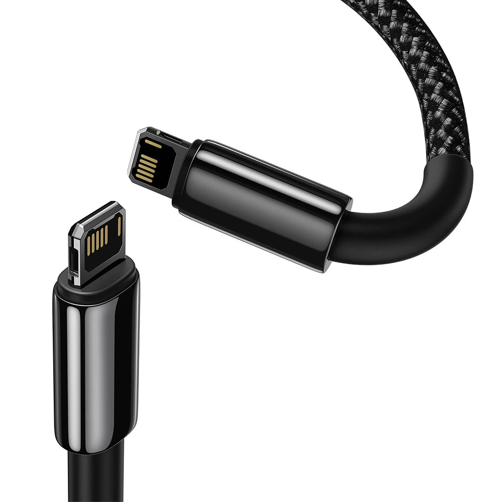 Cablu Baseus Tungsten Gold (CATLWJ-A01), Type-C to Lightning, 20W, 2m, Negru