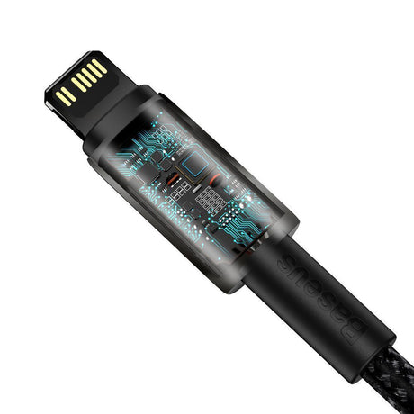 Cablu Baseus Tungsten Gold (CATLWJ-A01), Type-C to Lightning, 20W, 2m, Negru