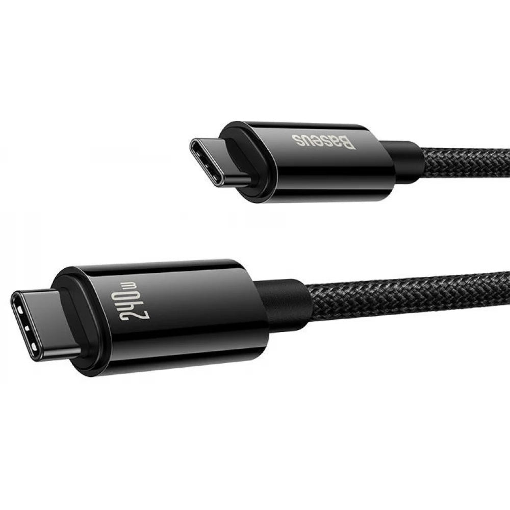 Cablu Baseus Tungsten Gold (CAWJ040101), Type-C to Type-C, Fast Charging, 240W, 2m, Negru