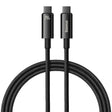 Cablu Baseus Tungsten Gold (CAWJ040001), Type-C to Type-C, Fast Charging, 240W, 1m, Negru