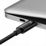Cablu Baseus Tungsten Gold (CAWJ040001), Type-C to Type-C, Fast Charging, 240W, 1m, Negru