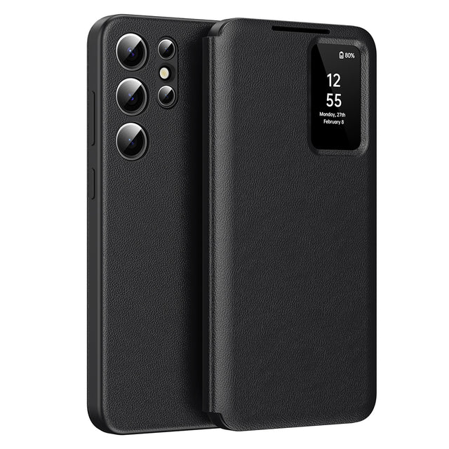 Husa de protectie Techsuit SmartView Series compatibil cu Samsung Galaxy S24 Ultra, Negru