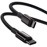 Cablu Baseus Tungsten Gold (CATWJ-A01), Type-C to Type-C, Fast Charging, 100W, 2m, Negru