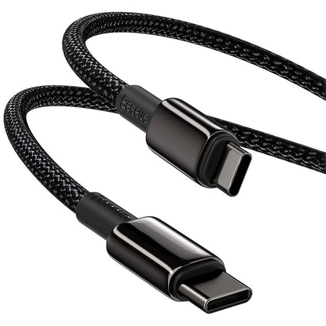 Cablu Baseus Tungsten Gold (CATWJ-A01), Type-C to Type-C, Fast Charging, 100W, 2m, Negru
