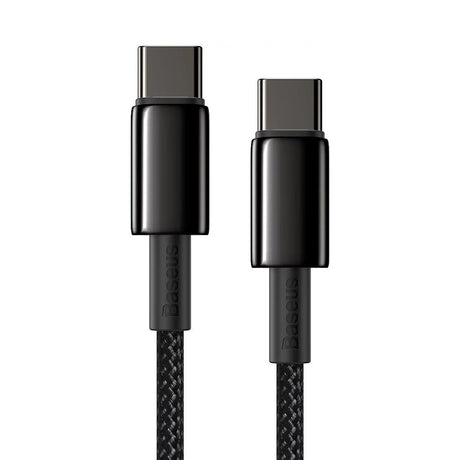 Cablu Baseus Tungsten Gold (CATWJ-A01), Type-C to Type-C, Fast Charging, 100W, 2m, Negru