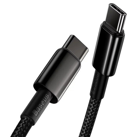 Cablu Baseus Tungsten Gold (CATWJ-A01), Type-C to Type-C, Fast Charging, 100W, 2m, Negru