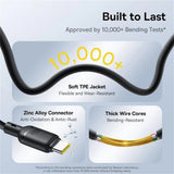 Cablu Baseus Silky (P10377706123-00), Fast Charge, Type-C to Micro-USB, Lightning, USB-C, 100W, 1.5m, Negru Cosmic