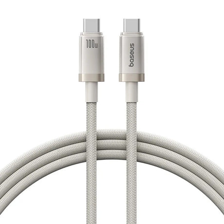 Cablu Baseus Titanium (P10378100G21-00), Type-C, Fast Charge, PD100W, 480Mbps, E-Mark Chip, 1m, Galaxy Titanium Gold