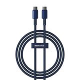 Cablu Baseus Tungsten Gold (P10319800321-03), Type-C to Type-C, Super Fast Charge, 100W, 480Mbps, 1m, Bleumarin