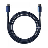 Cablu Baseus Tungsten Gold (P10319800321-03), Type-C to Type-C, Super Fast Charge, 100W, 480Mbps, 1m, Bleumarin